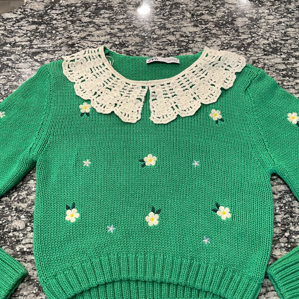 Zara sweater! Such a cute traditional sweater for Spring! Worn once only!!